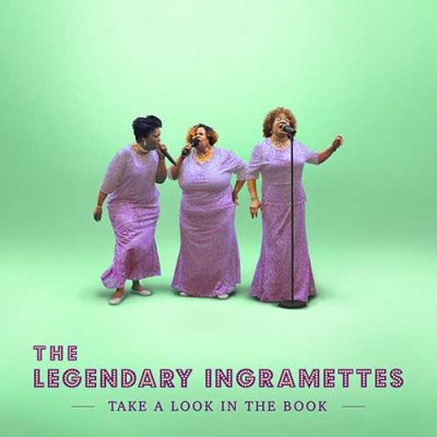 The Legendary Ingramettes singing photo has light green background
